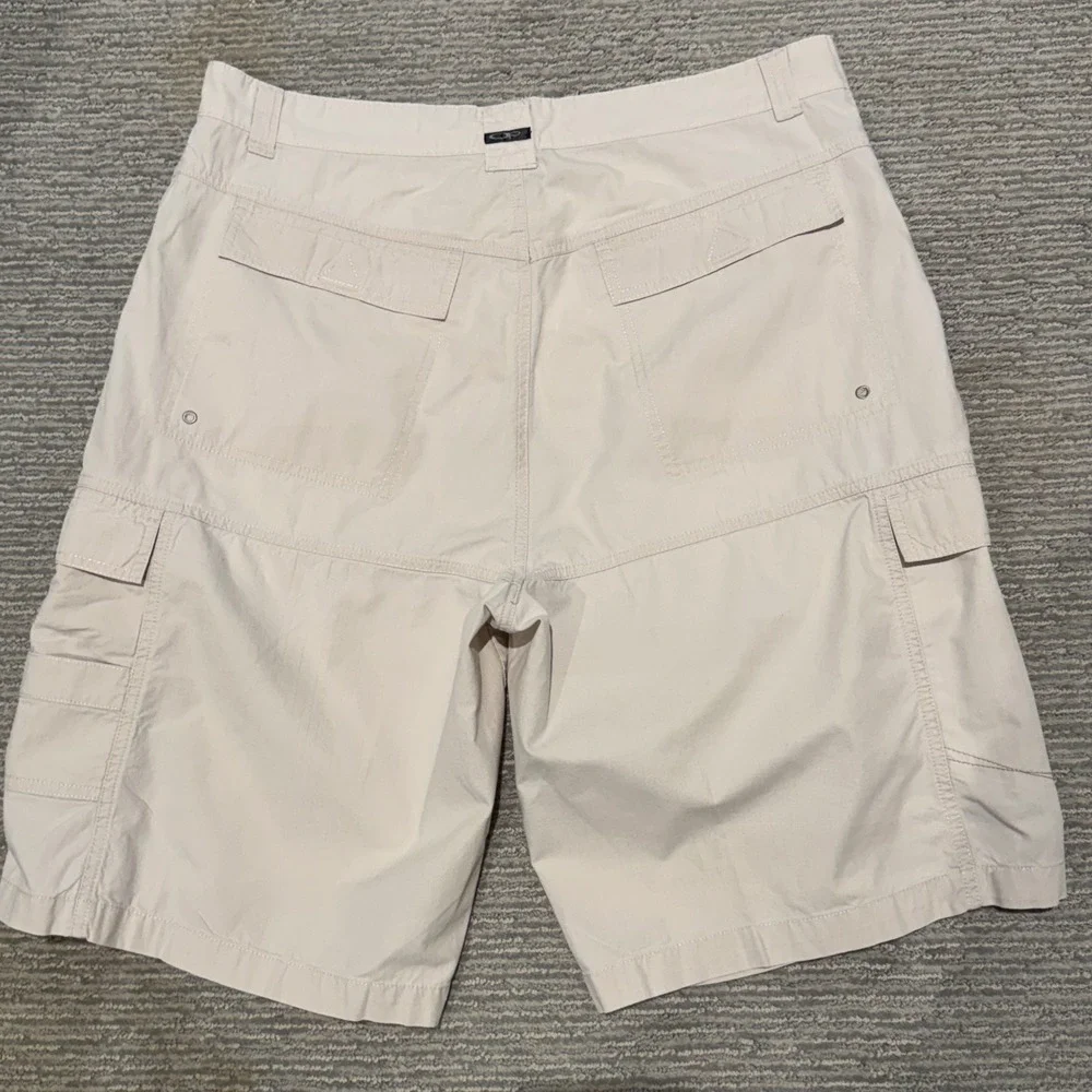 Ocean Pacific OP Sport Mens Cargo Shorts Tan Khaki Ripstop Cotton Size 38